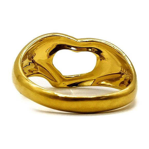 Tiffany & Co. Peretti 18k Yellow Gold Open Heart Ring - Picture 3 of 8